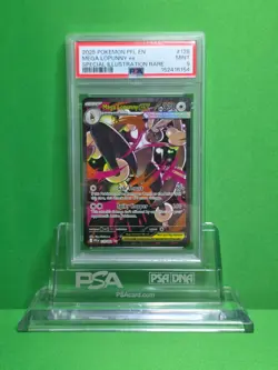 POKEMON 2025 PHANTASMAL FLAMES MEGA LOPUNNY EX SPECIAL ILLUSTRATION 128 PSA 9 - Image 1
