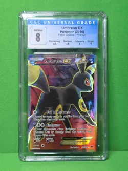 POKEMON 2016 FATES COLLIDE UMBREON EX FULL ART 119/124 CGC 8 - Image 1