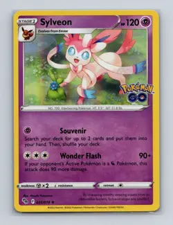 Sylveon 035 2022 Pokemon Pokemon Go Holo Rare Card NM+ (b) - Image 1