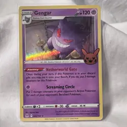 Gengar 2023 Trick Or Trade Halloween Stamp Pokemon TCG Holo Rare 066/196 - Image 1
