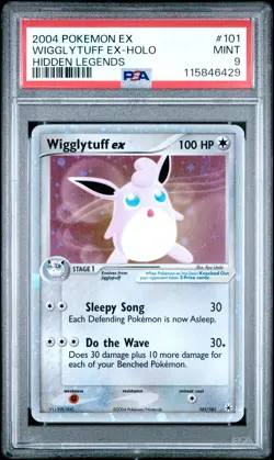 PSA 9 Wigglytuff Ex-Holo #101 2004 Pokemon Ex Hidden Legends 115846429 - Image 1