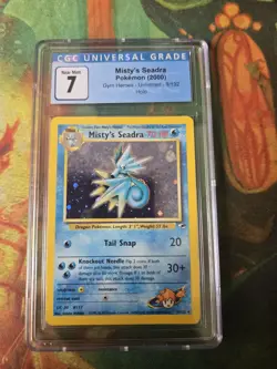 Pokemon 2000 Misty's Seadra Gym Heroes Unlimited 9/132 Graded CGC Near Mint 7 - Image 1