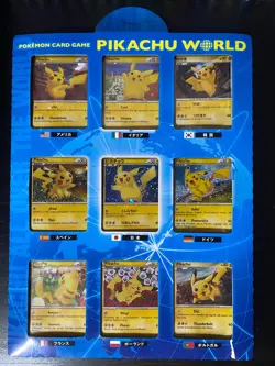 Pokemon Japanese Pikachu World Collection 2010 9/9 Card Set *Multiple Swirls* - Image 1
