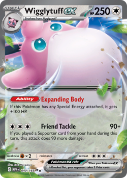 Wigglytuff ex 040/165 Double Rare 151 Pokemon Holo Near Mint - Image 1