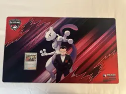 Pokemon TCG 2026 Regionals Playmat and Promo Card - Mewtwo and Giovanni - Image 1
