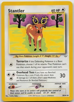 Stantler 38/64 Uncommon Neo Revelation Pokemon Unlimited LP-NM - Image 1