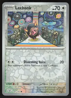 Pokemon Lechonk Common 181/197 OBF Reverse Holofoil NM - Image 1