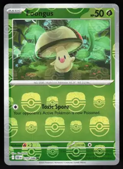 Foongus (Master Ball Pattern) 010/086 2025 Common Black Bolt Pokemon Holo - Image 1