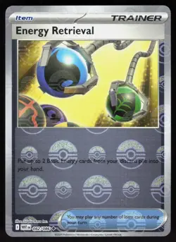 Energy Retrieval,(Poke Ball Pattern) 082/086 Holo Uncommon White Flare Pokemon - Image 1
