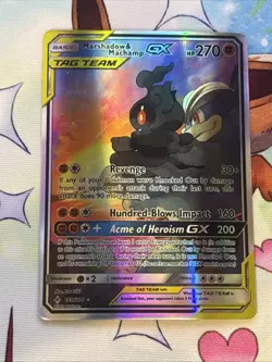Pokemon Marshadow & Machamp GX 199/214 Tag Team Alt Art Unbroken Bonds NM - Image 1