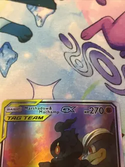 Pokemon Marshadow & Machamp GX 199/214 Tag Team Alt Art Unbroken Bonds NM - Image 2