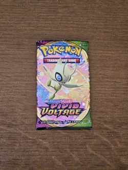 Pokemon TCG Sword Shield Vivid Voltage Celebi Art SEALED English Booster pack x1 - Image 1