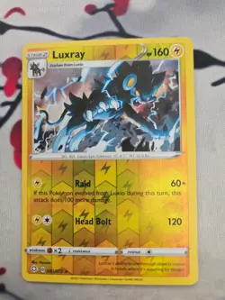 Luxray 033/072 Rare Shining Fates Pokemon Reverse Holo Near Mint - Image 1