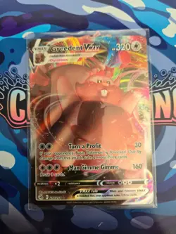 Greedent VMAX 218/264 Holo VMAX Rare Fusion Strike Pokemon Near Mint - Image 1
