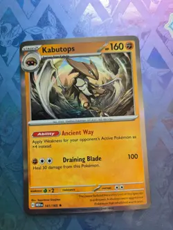 Kabutops 141/165 Rare 151 Pokemon Holo Near Mint - Image 1