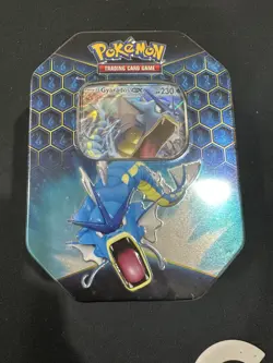 Pokemon TCG Hidden Fates Gyarados GX Tin Factory Sealed 2019 - Image 1
