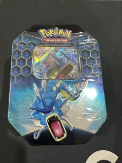 Pokemon TCG Hidden Fates Gyarados GX Tin Factory Sealed 2019-2020 - Image 1