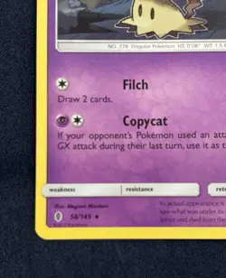 Mimikyu 58/145 Sm-Guardians Rising Holo Pokemon Single - Image 5