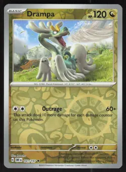 Pokemon Drampa Uncommon 161/197 OBF Reverse Holofoil NM - Image 1