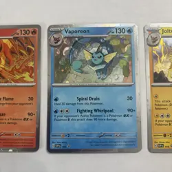 Pokemon Black Star Promo - Flareon Vaporeon Jolteon SVP 167 168 169 Cosmos Holo - Image 3
