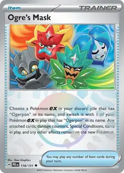 Pokemon Ogre's Mask (Poke Ball Pattern) [SV: Prismatic Evolutions - 118/131]H... - Image 1