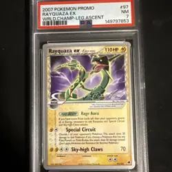 2007 Pokemon Promo Rayquanza Ex World Champion League PSA 7 NM - Image 1