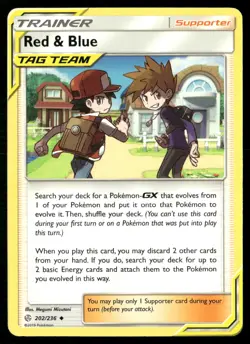 Red & Blue 202/236 Uncommon Cosmic Eclipse Pokemon Near Mint - Image 1