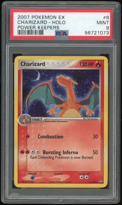 2007 Pokemon Ex Power Keepers Charizard-Holo #6 MINT PSA 9 Holo Rare - Image 1