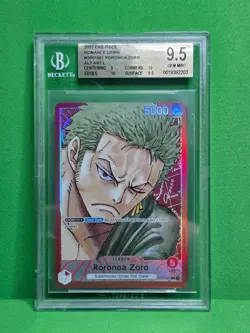 ONE PIECE 2022 ROMANCE DAWN RORONOA ZORO ALT ART OP01-001 BGS 9.5 - Image 1