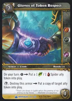 World of Warcraft TCG Gloves of Token Respect - Wrathgate 172/220 - Image 1