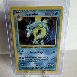 Pokemon Gyarados 6/102 Base Set Holo Rare 100 HP English Pokemon TCG 1999 - Image 1