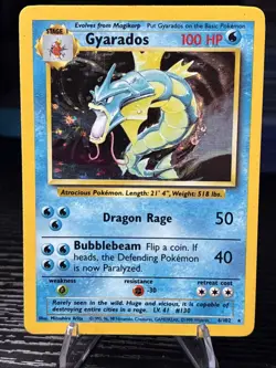 Pokemon TCG Gyarados Base Set 6/102 Holo 1999-2000 Wizards Base Set Copyright... - Image 3