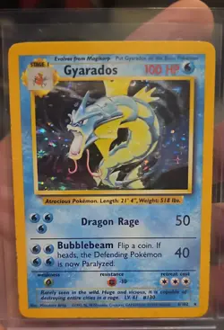 Pokemon TCG Gyarados Base Set 6/102 Holo 1999-2000 Wizards Base Set Copyright... - Image 1