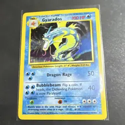Gyarados 6/102 Base Set Holo Rare English Pokemon TCG 1999 - Image 1