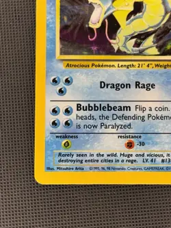 Pokemon TCG Gyarados Base Set 6/102 Holo Wotc 1999 Card Light Play Condition - Image 5