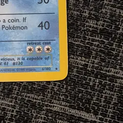 Pokemon TCG Base Set Gyarados 6/102 Holo Rare Holo 1999 English 100 HP - Image 4