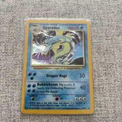 Pokemon Gyarados Holo Rare TCG Card 6/102 Base Set WOTC 1999 Vintage - Image 1