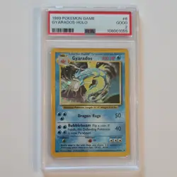 Pokemon TCG Gyarados Holo Rare 6/102 Base Set 1999 English PSA 2 - Image 1