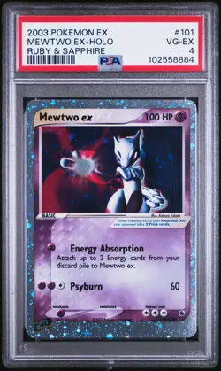 PSA 4 Mewtwo EX 101/109 Ruby and Saphire Pokemon Card - Image 1