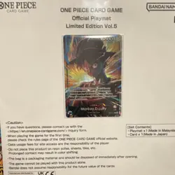 One Piece Official Card Game Playmat Vol 5 English + Luffy Promo Card IN HAND - Image 3