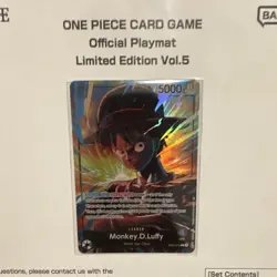 One Piece Official Card Game Playmat Vol 5 English + Luffy Promo Card IN HAND - Image 4