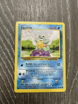 Pokemon Card WOTC 1999: Squirtle 63/102 - Base Set - Image 1