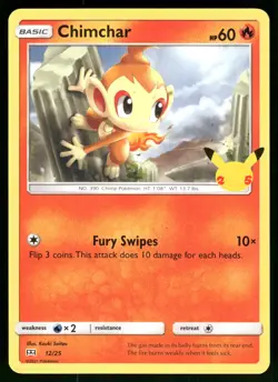 Chimchar 12/25 McDonald's 25th Anniversary Promos Pokemon Card - Image 1