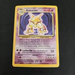 Pokemon Card - Alakazam 1/102 Rare Holo WOTC Base Set - NM/EXCELLENT - Image 1