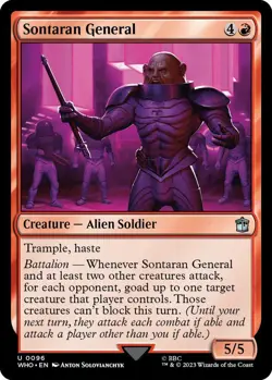 Sontaran General 0096 MTG WHO Uncommon NP - Image 1