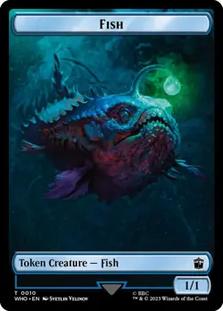 Fish/Beast Double-Sided Token 10/17 MTG WHO Token NP - Image 1