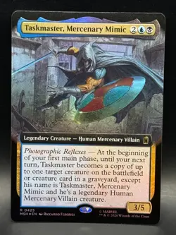 Taskmaster, Mercenary Mimic (Extended Art Foil) 425 Marvel Super Heroes MTG NM - Image 1
