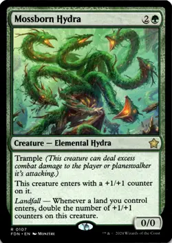 MTG Mossborn Hydra NM R 107 Foundations - Image 1