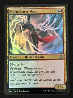 1x MTG Stormchaser Mage (Foil) - Oath of the Gatewatch (OGW) #159 - Magic - Image 1