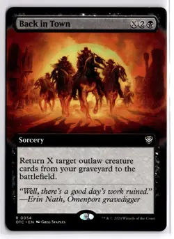 Back in Town (Extended Art) 54 Commander: Outlaws of Thunder Junction MTG NM - Image 1
